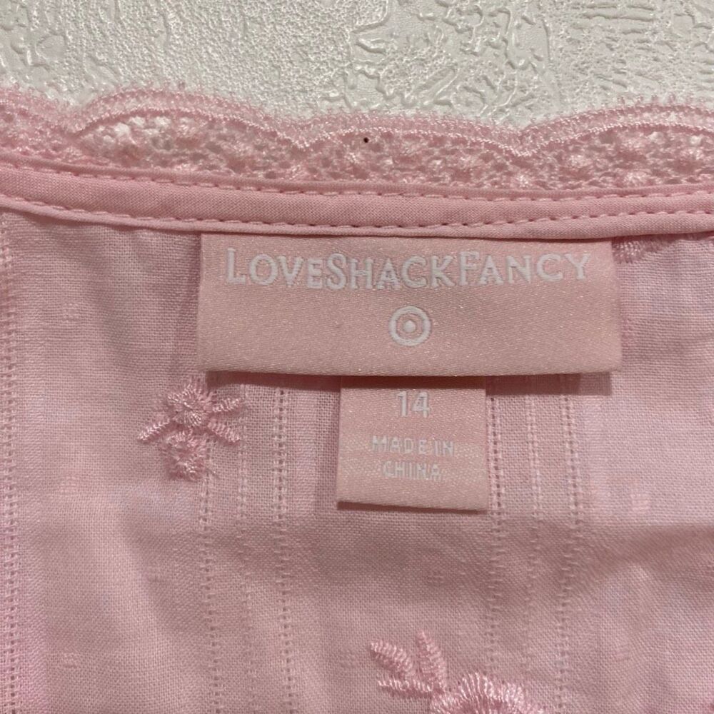 LoveShackFancy for Target Girls Pink Ruffle Dress NWT Size 14 - Picture 3 of 6